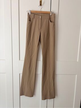Akris Beige Straight-Leg Women's Chino Pants | 2